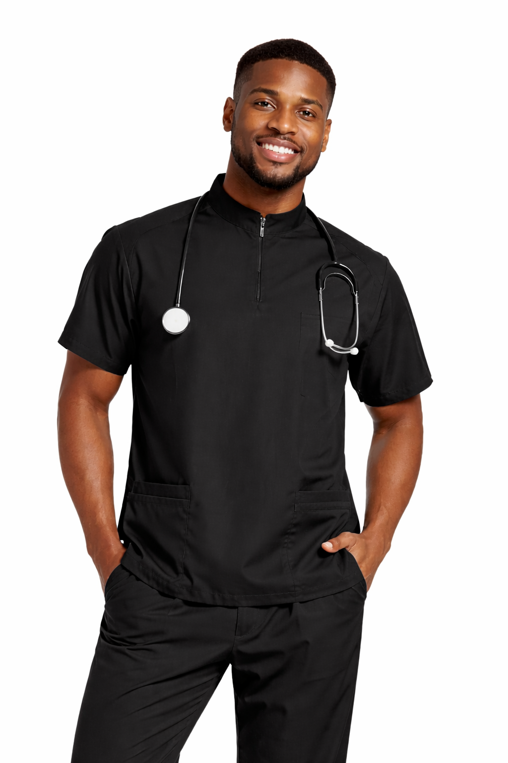 Men’s Zip-Neck Straight Leg Scrub Set