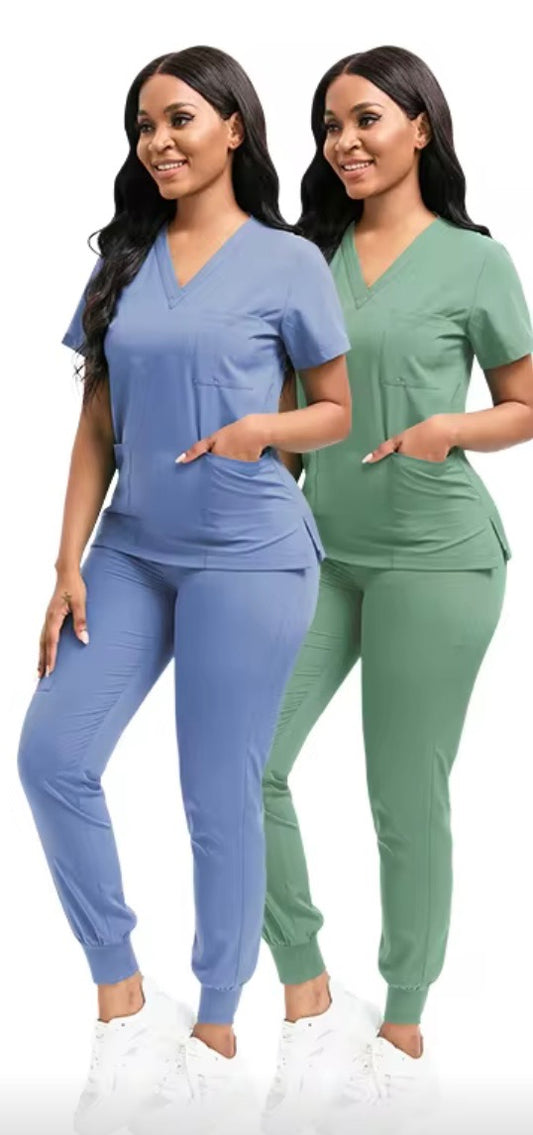 V- Neck Jogger Set