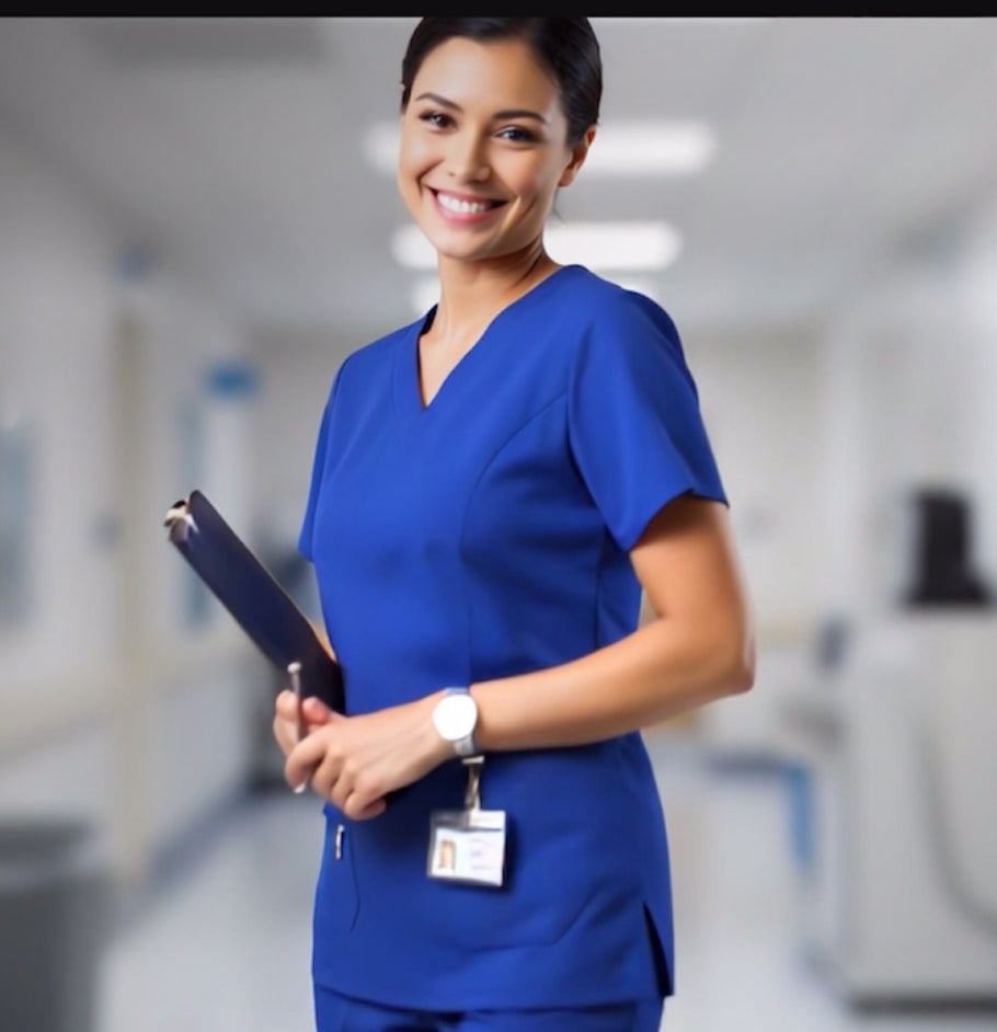 V Neck Scrub Top