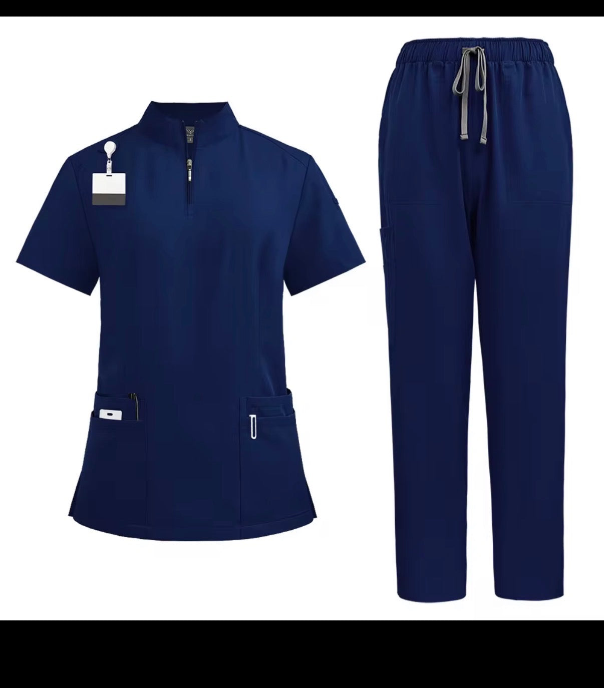 Men’s Zip-Neck Straight Leg Scrub Set